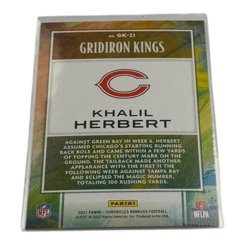 2021 Panini Chronicles Donruss Gridiron Kings Khalil Herbert Bears GK-21 NFL RB